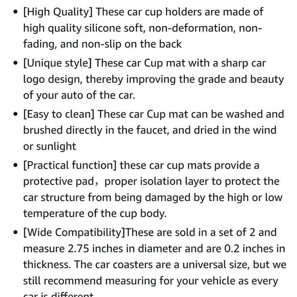 Silicone car cup inserts with infiniti logo - Picture 5 of 5